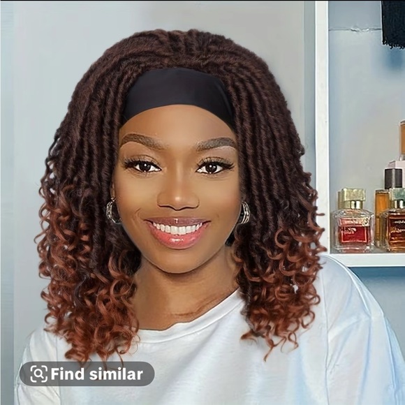 14 inch 1b/27 Brown Ombre Women's Hair Wig with headband